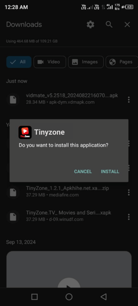 install tinyzone third party app on andriod